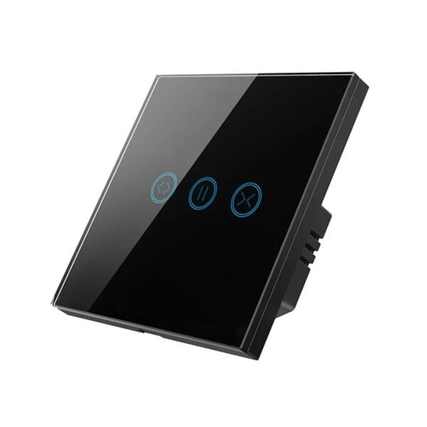 مفتاح ستائر شتر ذكي واي فاي لون أبيض تصميم زجاجي - Q8IT