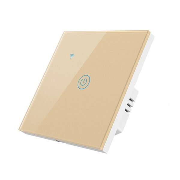 مفتاح إضاءة ذكي واي فاي زر واحد تصميم زجاجي أبيض - متجر Q8IT