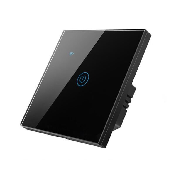 مفتاح إضاءة ذكي واي فاي زر واحد تصميم زجاجي أبيض - متجر Q8IT