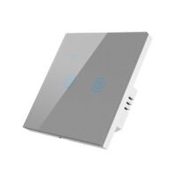 مفتاح إضاءة ذكي واي فاي اثنين زر تصميم زجاجي رمادي- متجر Q8IT